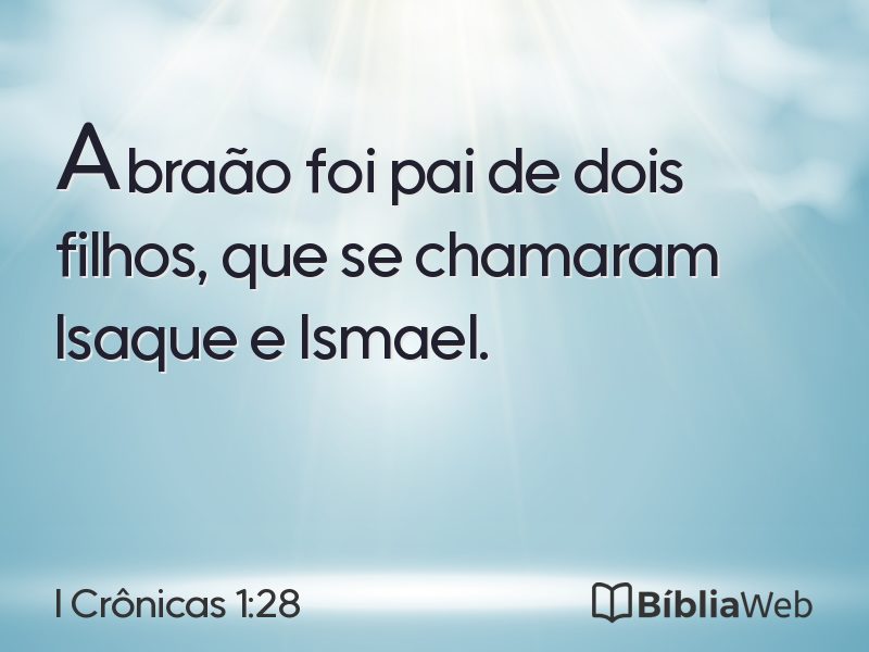 I Crônicas 1:28 em imagem para compartilhar