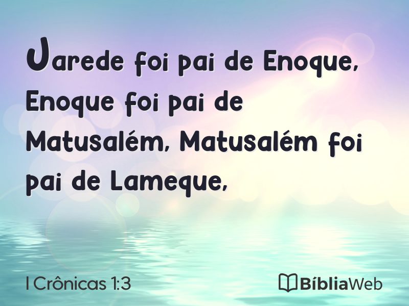 I Crônicas 1:3 em imagem para compartilhar