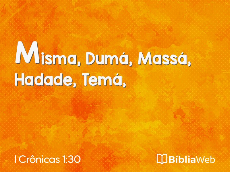 I Crônicas 1:30 em imagem para compartilhar