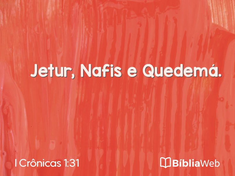 I Crônicas 1:31 em imagem para compartilhar
