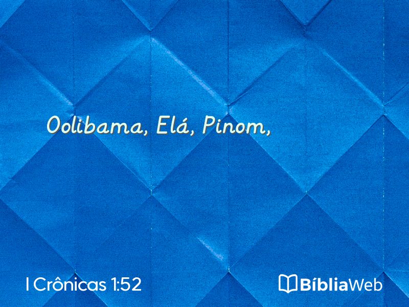 I Crônicas 1:52 em imagem para compartilhar