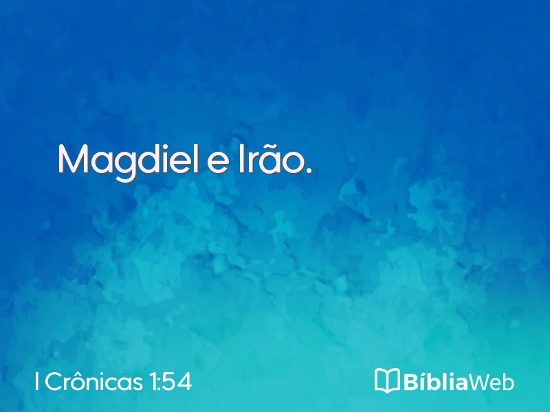 I Crônicas 1:54 em imagem para compartilhar