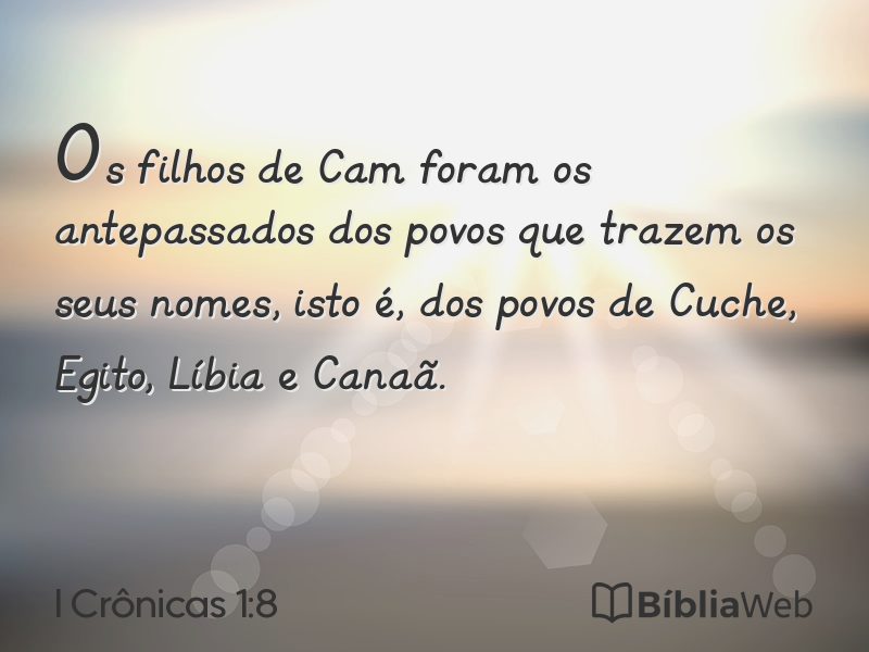 I Crônicas 1:8 em imagem para compartilhar