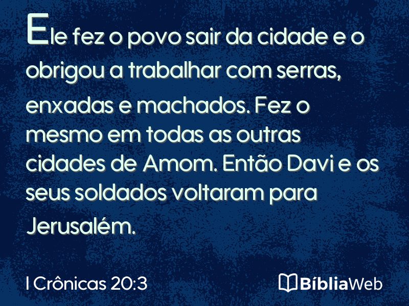 I Crônicas 20:3 em imagem para compartilhar