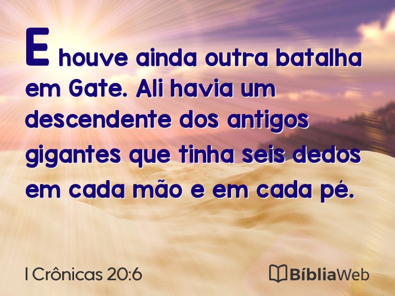 I Crônicas 20:6 em imagem para compartilhar