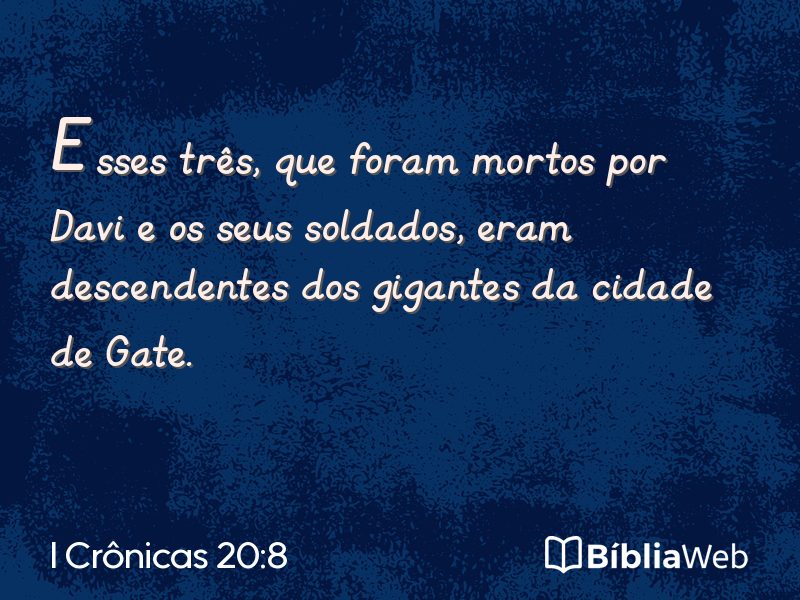 I Crônicas 20:8 em imagem para compartilhar