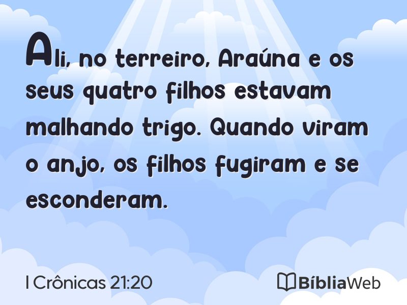 I Crônicas 21:20 em imagem para compartilhar