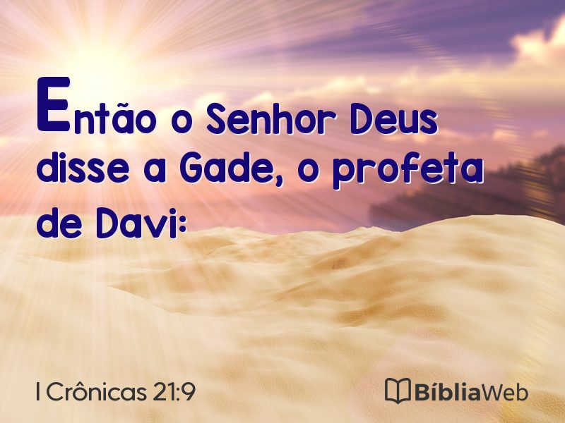 I Crônicas 21:9 em imagem para compartilhar