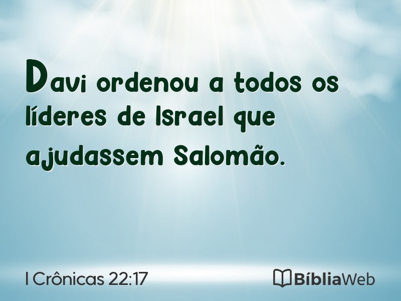 I Crônicas 22:17 em imagem para compartilhar