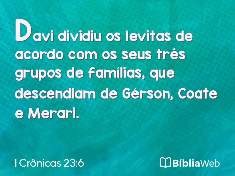 I Crônicas 23:6 em imagem para compartilhar