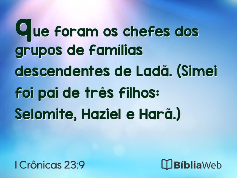 I Crônicas 23:9 em imagem para compartilhar