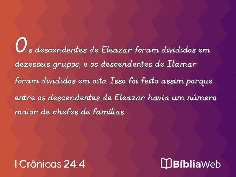I Crônicas 24:4 em imagem para compartilhar
