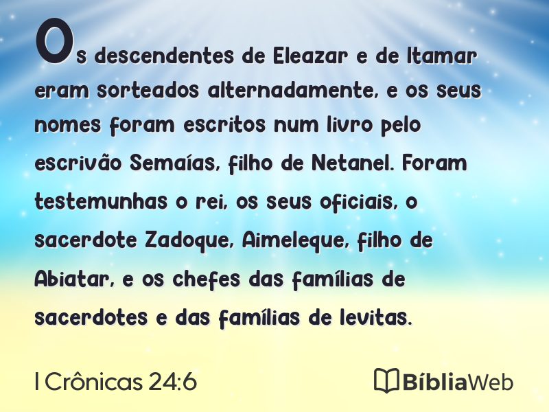 I Crônicas 24:6 em imagem para compartilhar