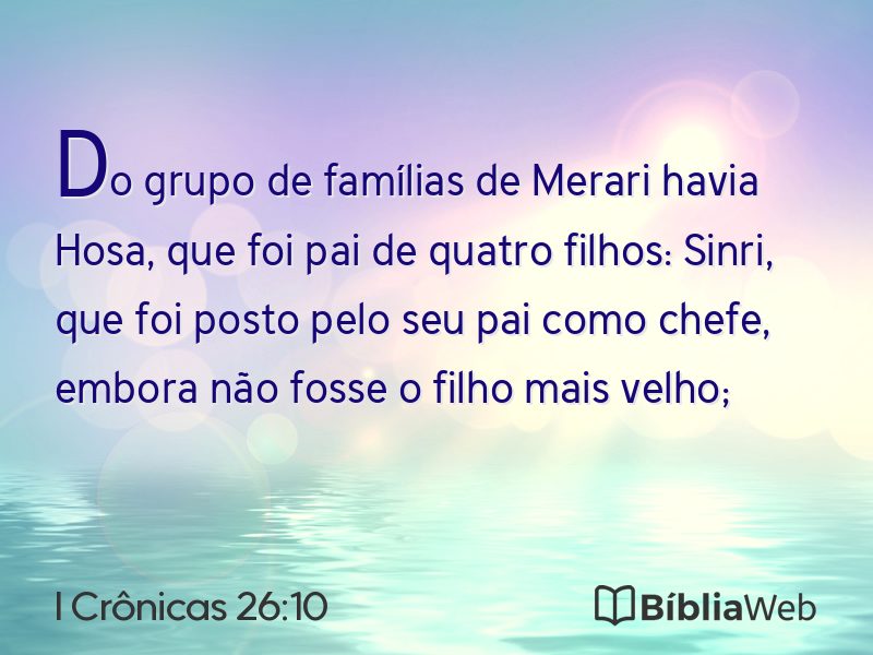 I Crônicas 26:10 em imagem para compartilhar