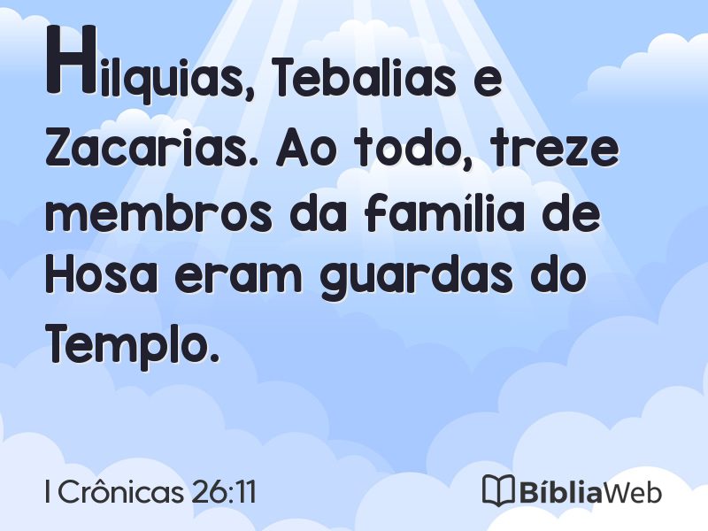 I Crônicas 26:11 em imagem para compartilhar