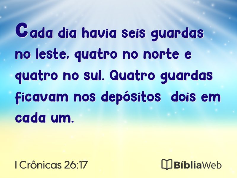 I Crônicas 26:17 em imagem para compartilhar