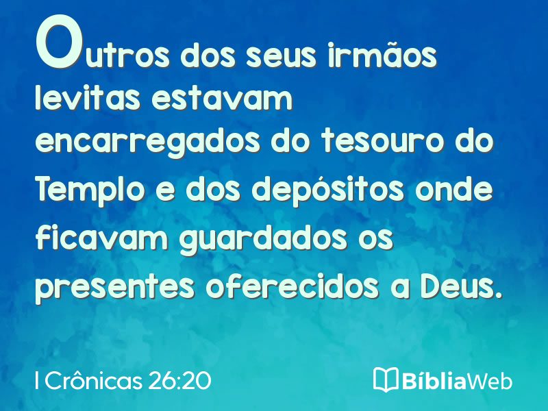I Crônicas 26:20 em imagem para compartilhar