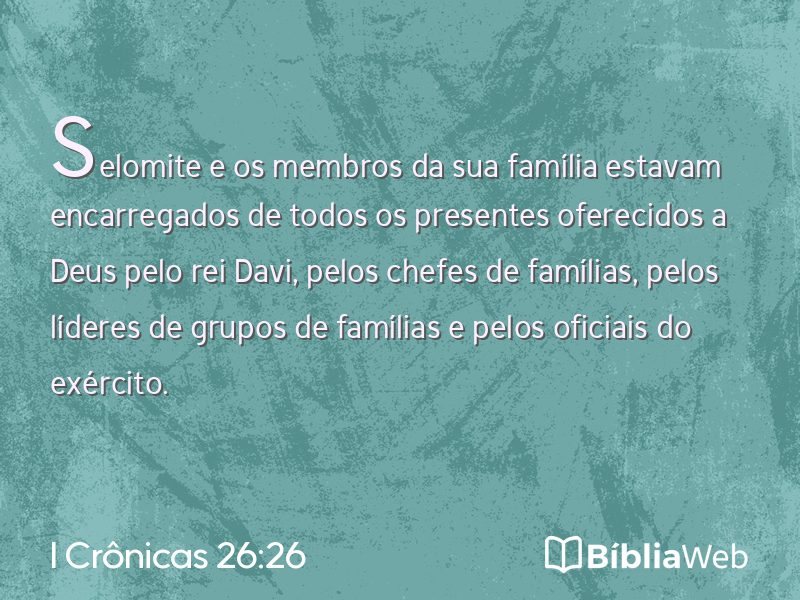 I Crônicas 26:26 em imagem para compartilhar