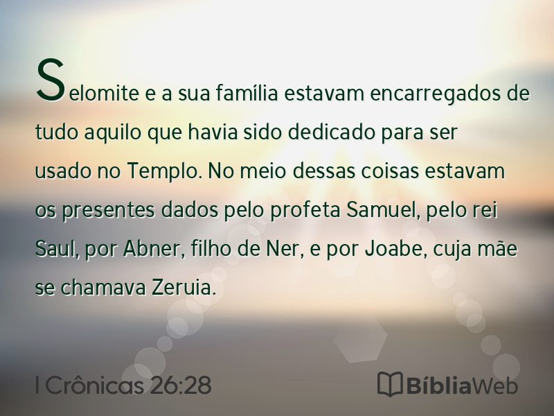 I Crônicas 26:28 em imagem para compartilhar