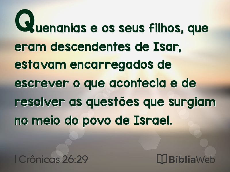 I Crônicas 26:29 em imagem para compartilhar