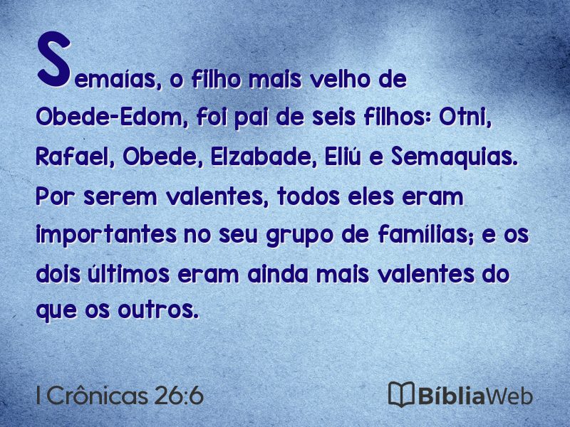 I Crônicas 26:6 em imagem para compartilhar
