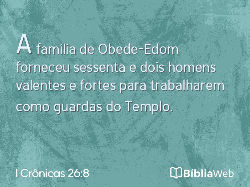 I Crônicas 26:8 em imagem para compartilhar