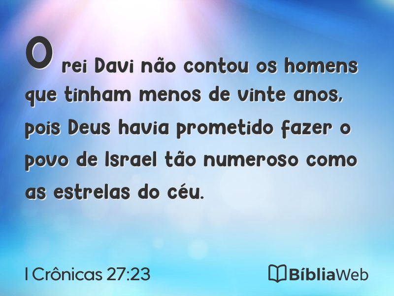 I Crônicas 27:23 em imagem para compartilhar