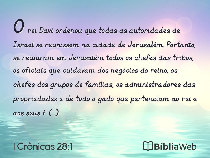 I Crônicas 28:1 em imagem para compartilhar