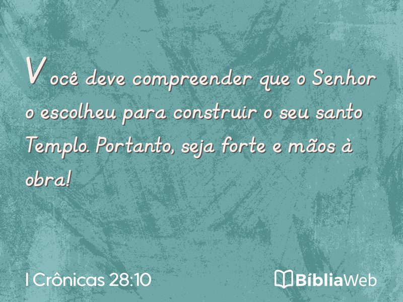 I Crônicas 28:10 em imagem para compartilhar