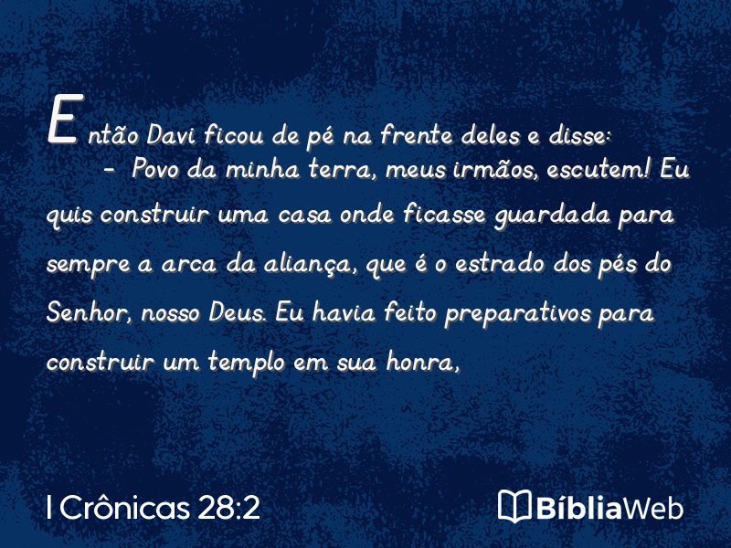 I Crônicas 28:2 em imagem para compartilhar