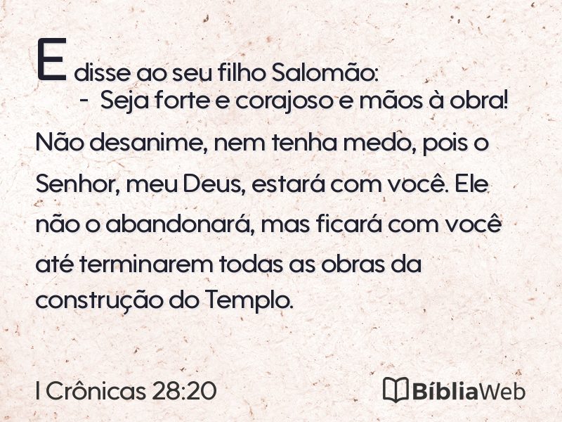 I Crônicas 28:20 em imagem para compartilhar