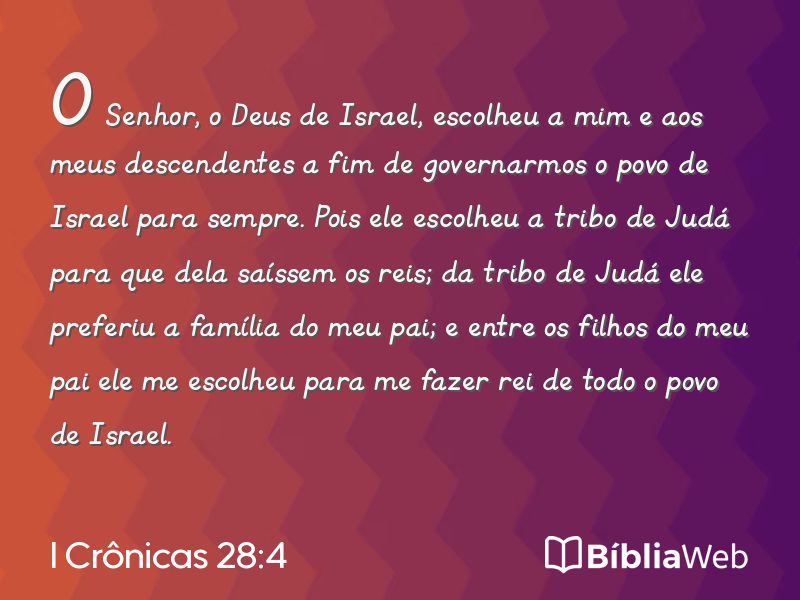 I Crônicas 28:4 em imagem para compartilhar