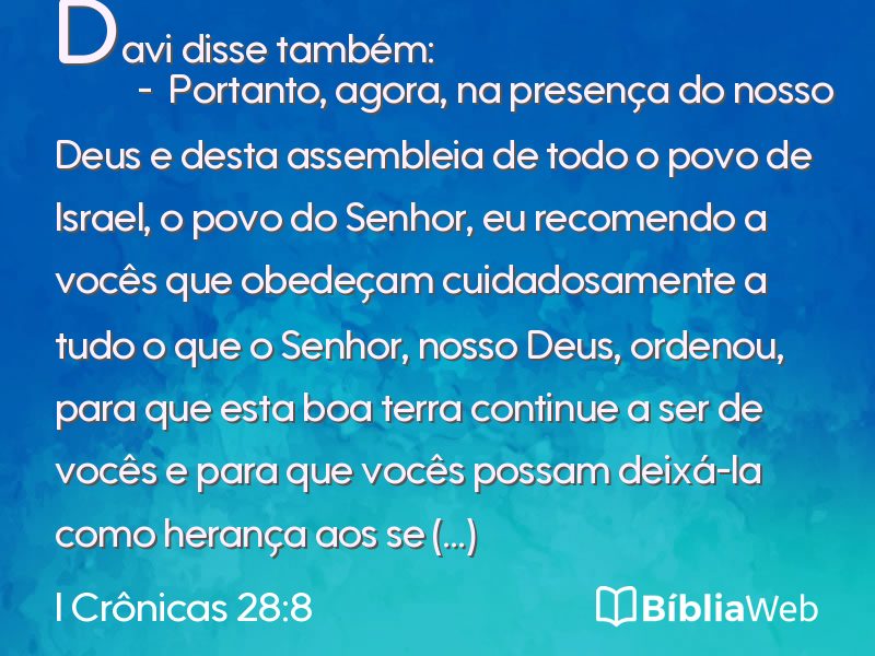 I Crônicas 28:8 em imagem para compartilhar