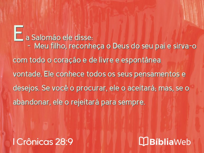 I Crônicas 28:9 em imagem para compartilhar