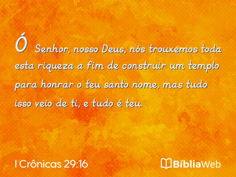 I Crônicas 29:16 em imagem para compartilhar