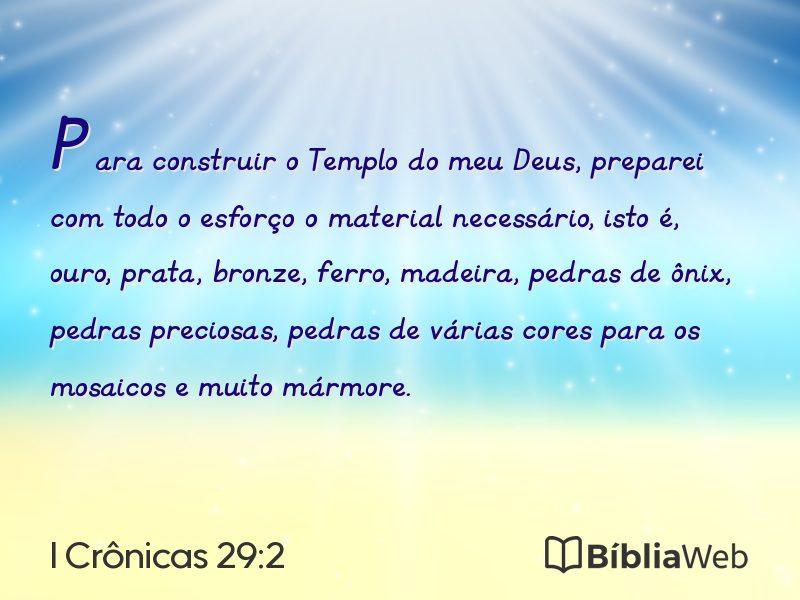 I Crônicas 29:2 em imagem para compartilhar