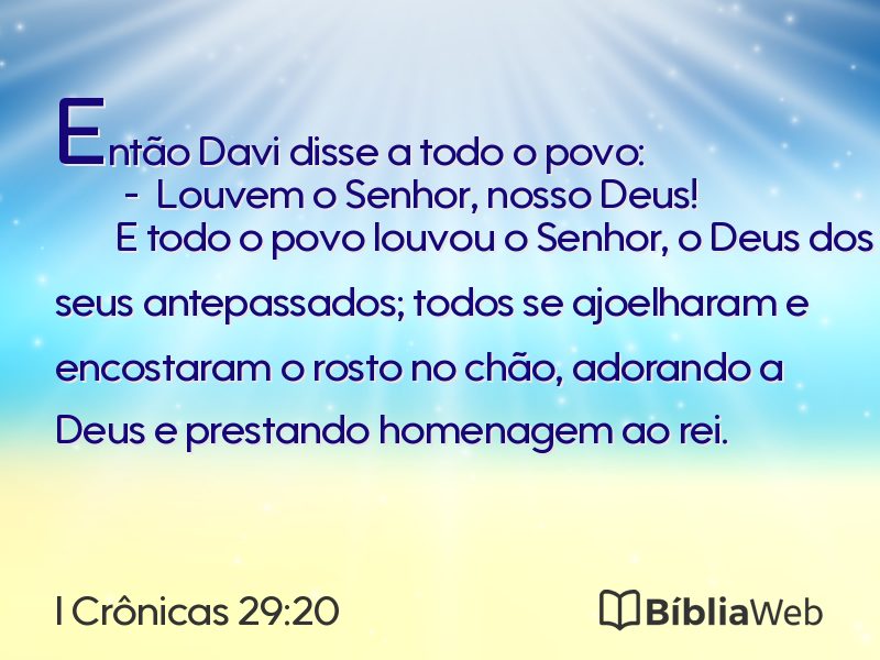 I Crônicas 29:20 em imagem para compartilhar