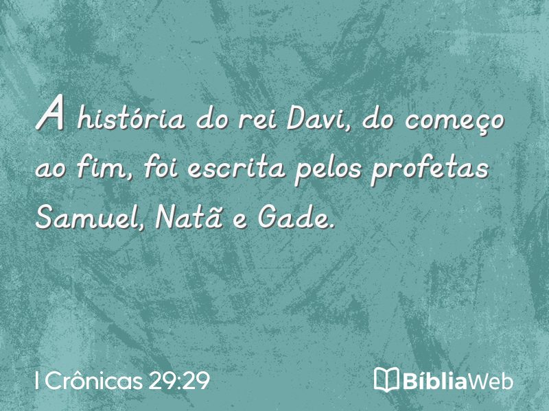 I Crônicas 29:29 em imagem para compartilhar