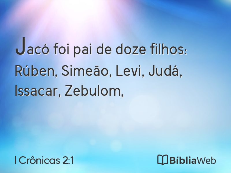 I Crônicas 2:1 em imagem para compartilhar