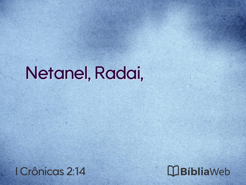 I Crônicas 2:14 em imagem para compartilhar