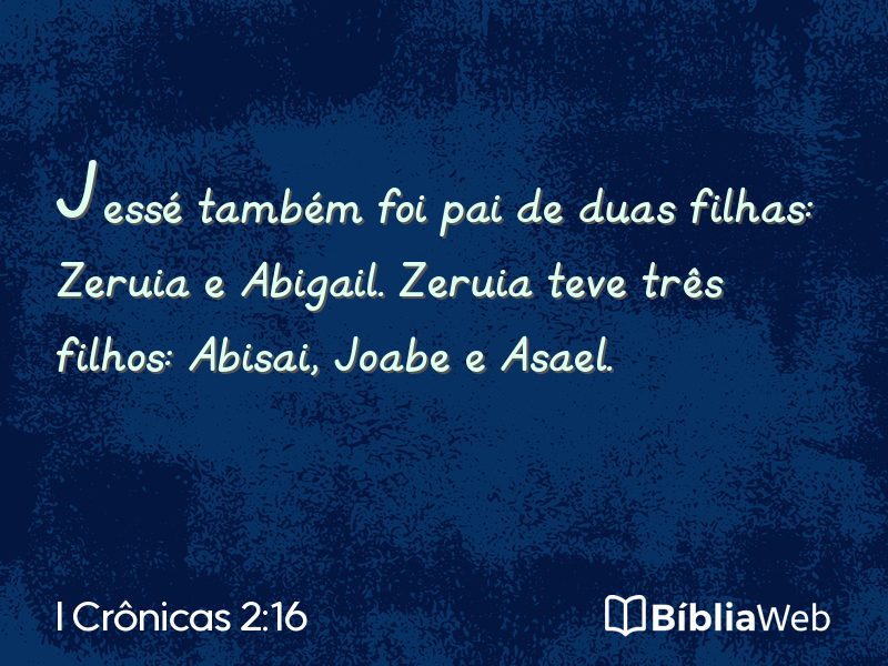 I Crônicas 2:16 em imagem para compartilhar