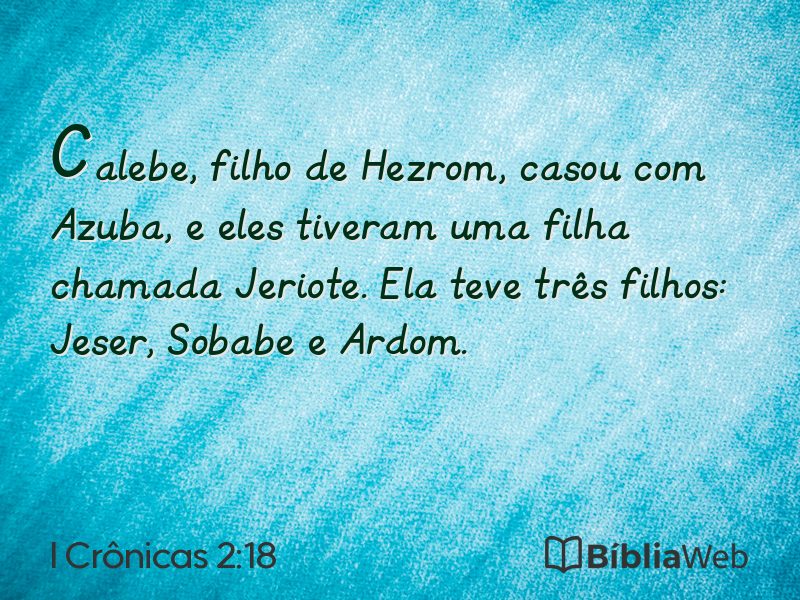 I Crônicas 2:18 em imagem para compartilhar