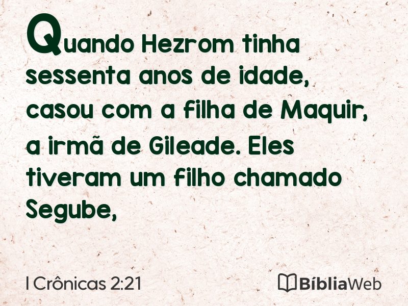 I Crônicas 2:21 em imagem para compartilhar