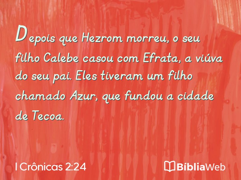 I Crônicas 2:24 em imagem para compartilhar