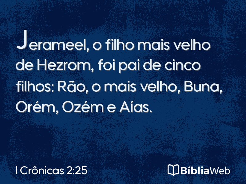 I Crônicas 2:25 em imagem para compartilhar