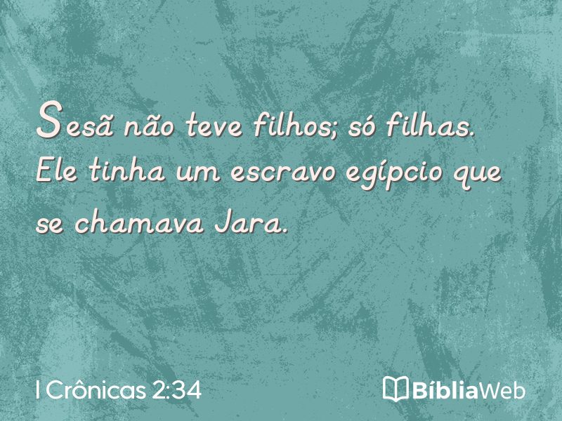 I Crônicas 2:34 em imagem para compartilhar
