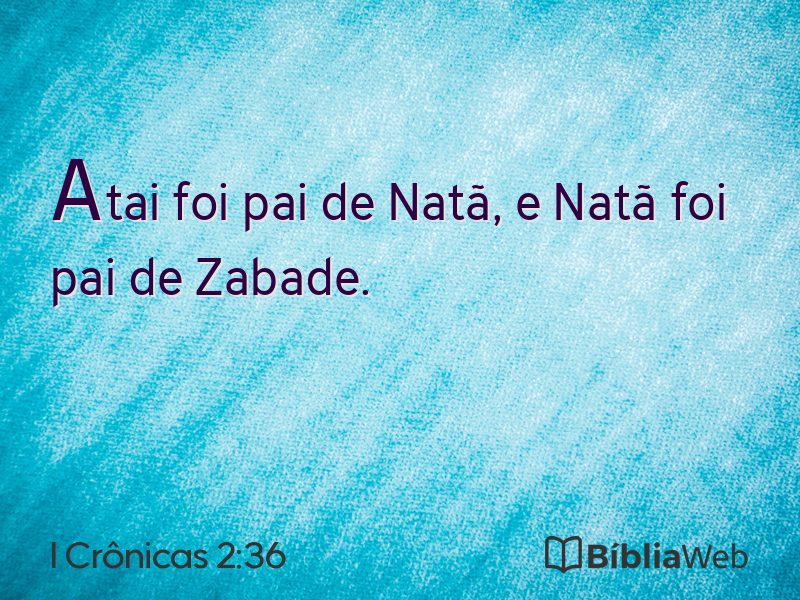 I Crônicas 2:36 em imagem para compartilhar