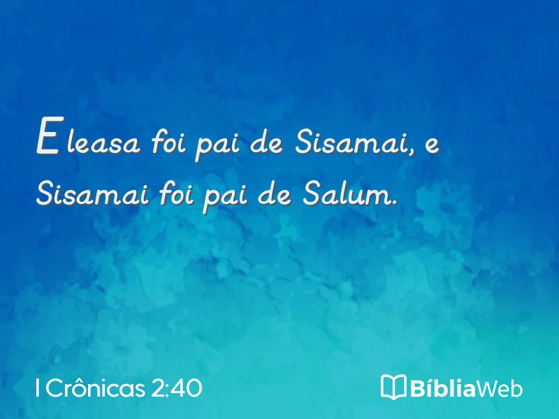 I Crônicas 2:40 em imagem para compartilhar
