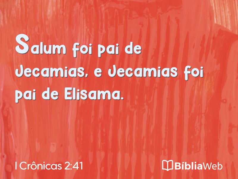 I Crônicas 2:41 em imagem para compartilhar
