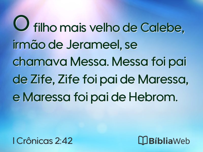 I Crônicas 2:42 em imagem para compartilhar